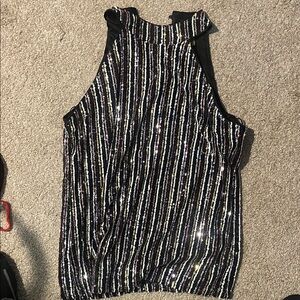 Cable & Gauge Sequins halter top